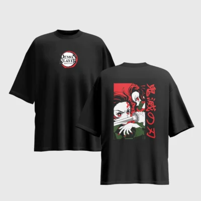 Demon Slayer Anime Graphic Printed Unisex Oversized T-shirt