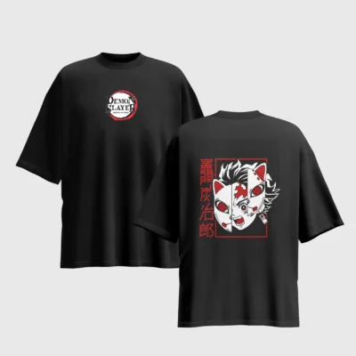 Demon Slayer Anime Graphic Printed Unisex Oversized T-shirt