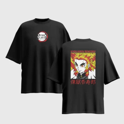 Demon Slayer Anime Graphic Printed Unisex Oversized T-shirt