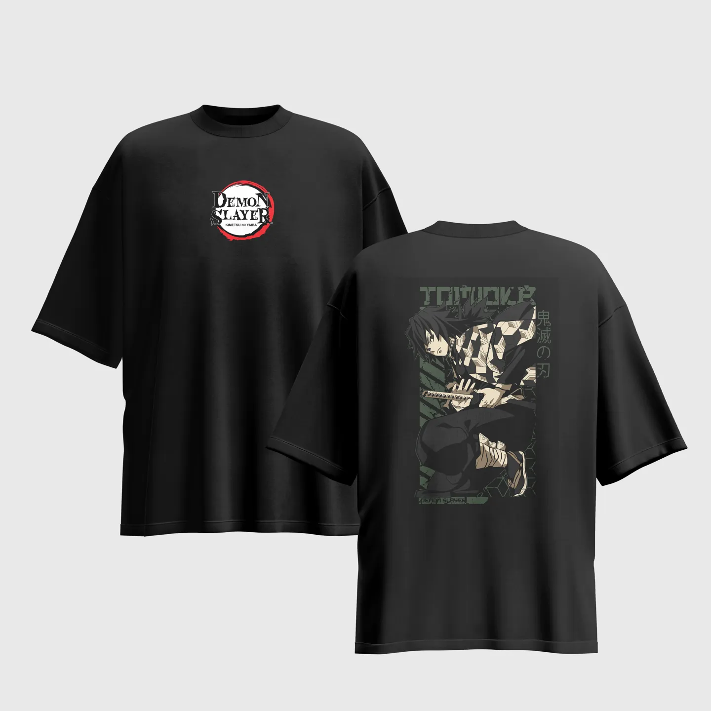 Demon Slayer Anime Graphic Printed Unisex Oversized T-shirt