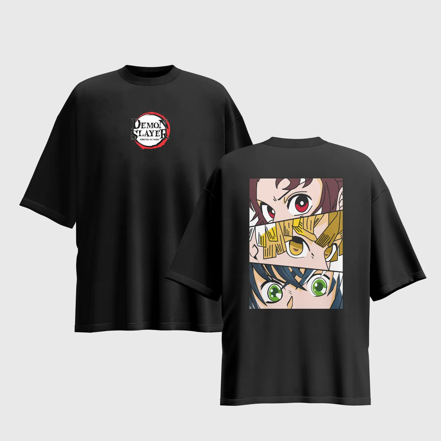 Demon Slayer Anime Graphic Printed Unisex Oversized T-shirt