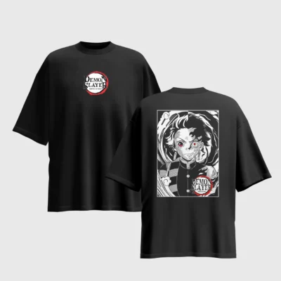 Demon Slayer Anime Graphic Printed Unisex Oversized T-shirt
