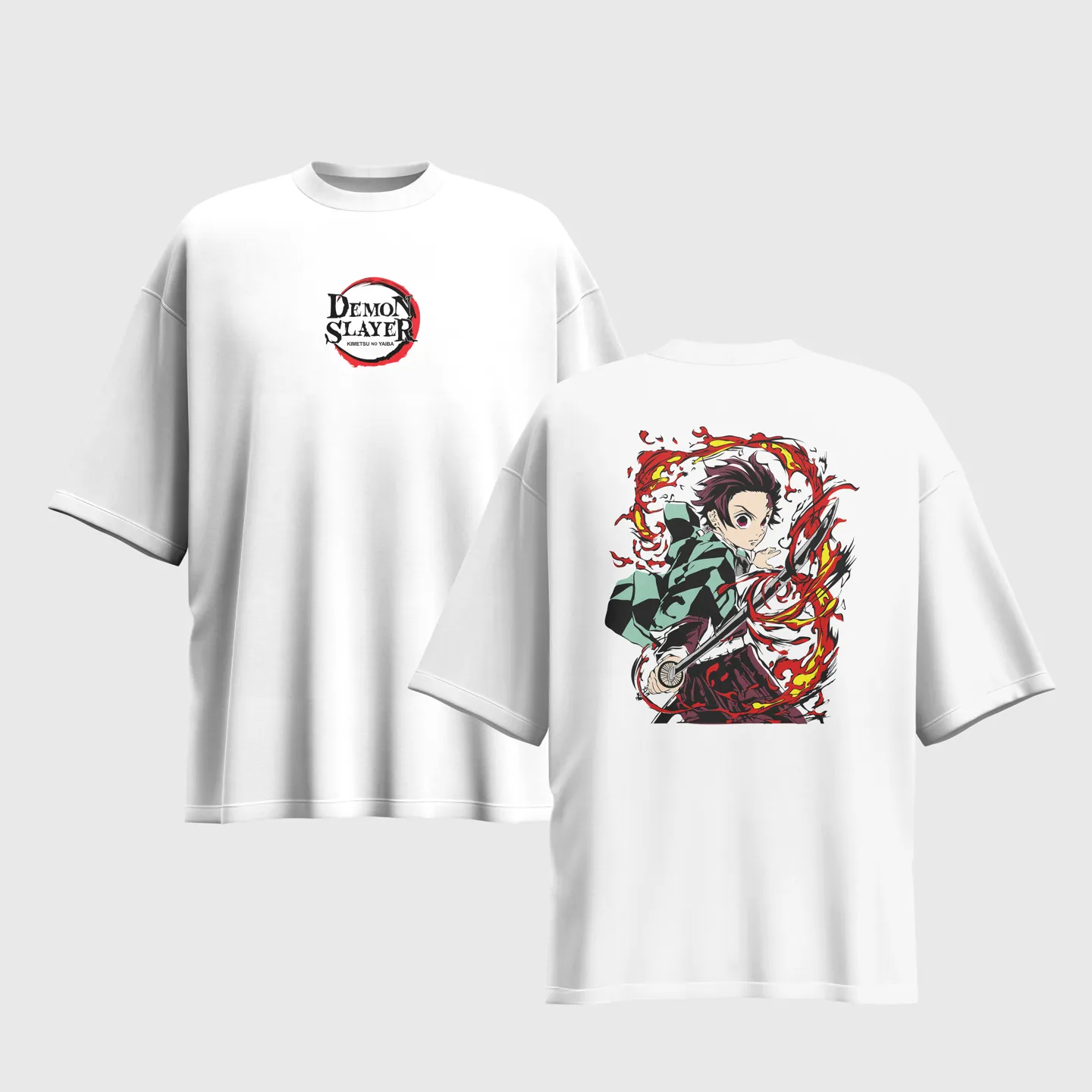Demon Slayer Anime Graphic Printed Unisex Oversized T-shirt