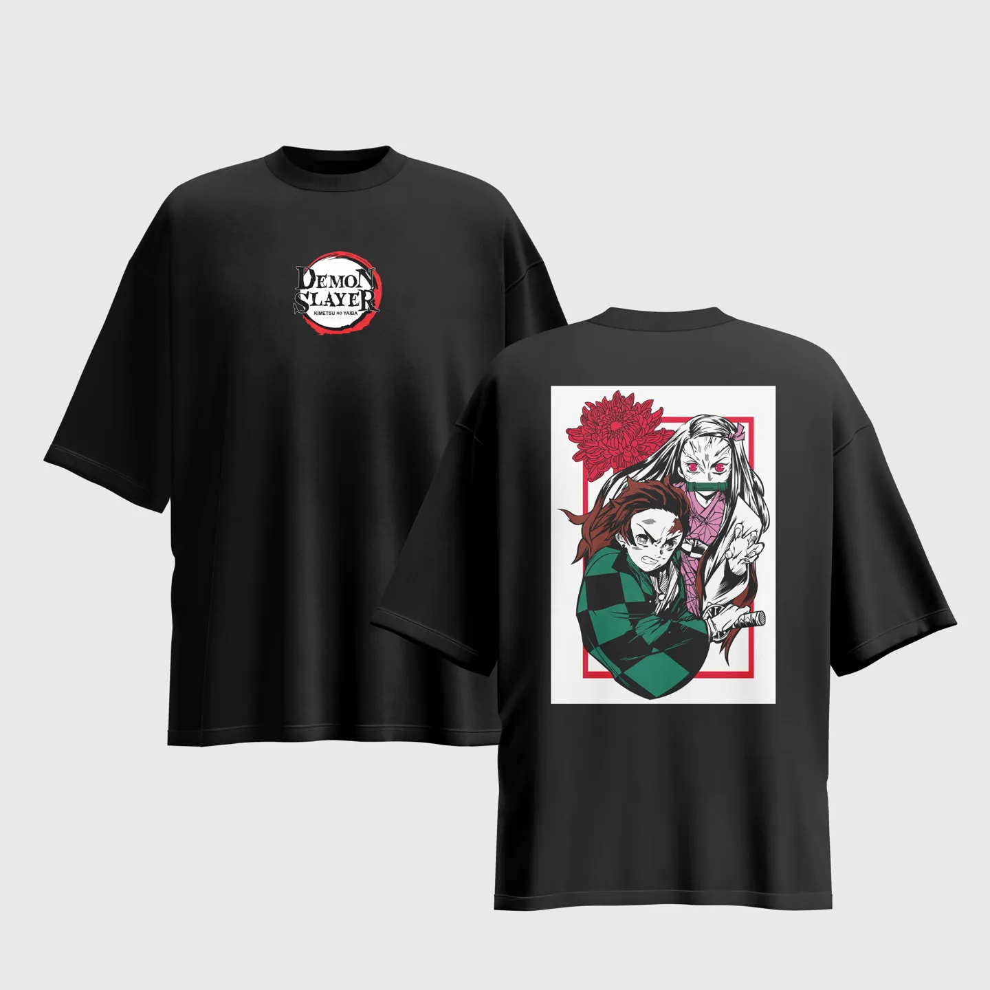 Demon Slayer Anime Graphic Printed Unisex Oversized T-shirt