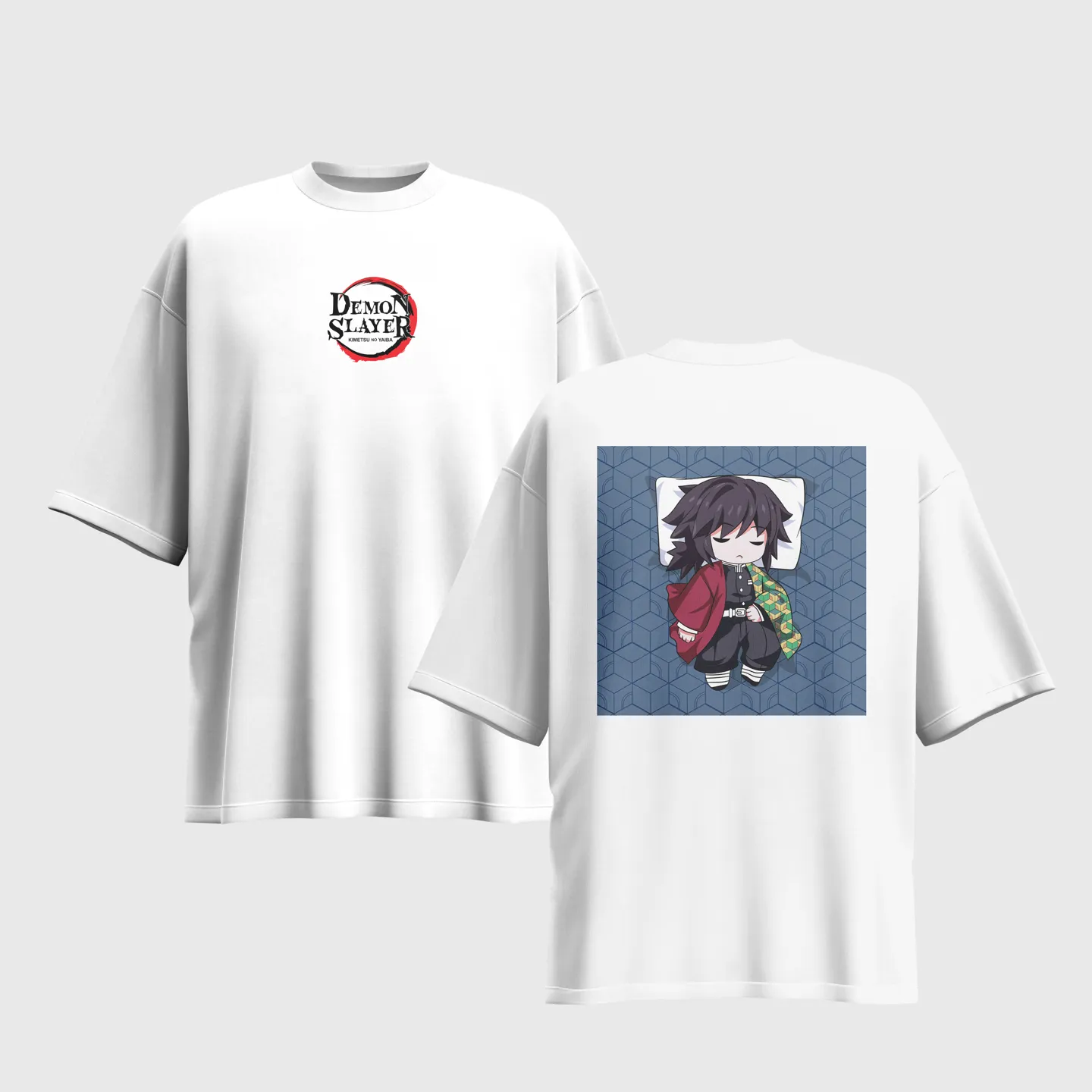 Demon Slayer Anime Graphic Printed Unisex Oversized T-shirt
