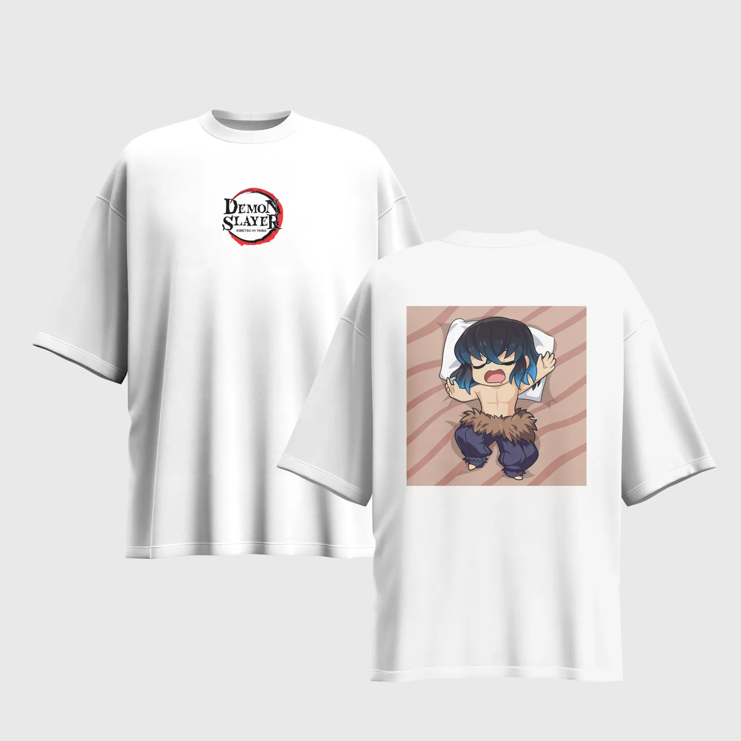 Demon Slayer Anime Graphic Printed Unisex Oversized T-shirt