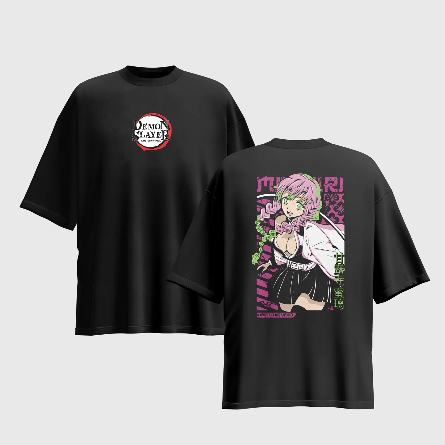 Demon Slayer Anime Graphic Printed Unisex Oversized T-shirt