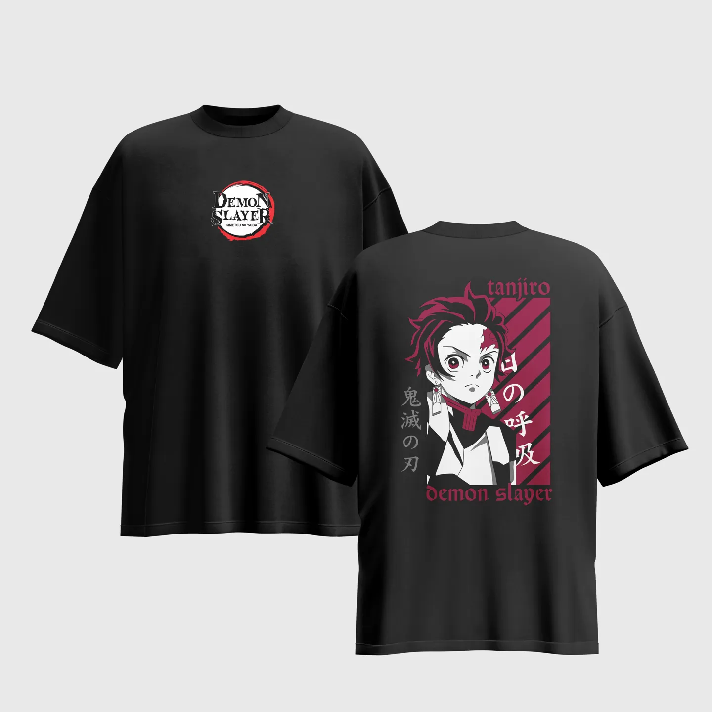Demon Slayer Anime Graphic Printed Unisex Oversized T-shirt