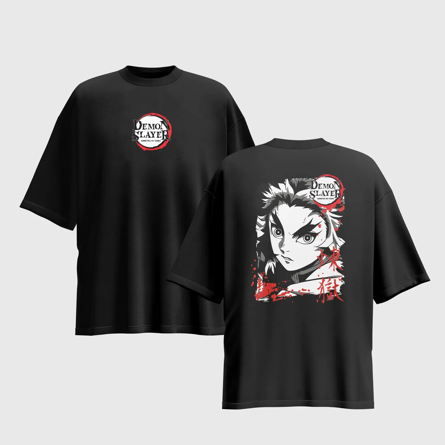Demon Slayer Anime Graphic Printed Unisex Oversized T-shirt