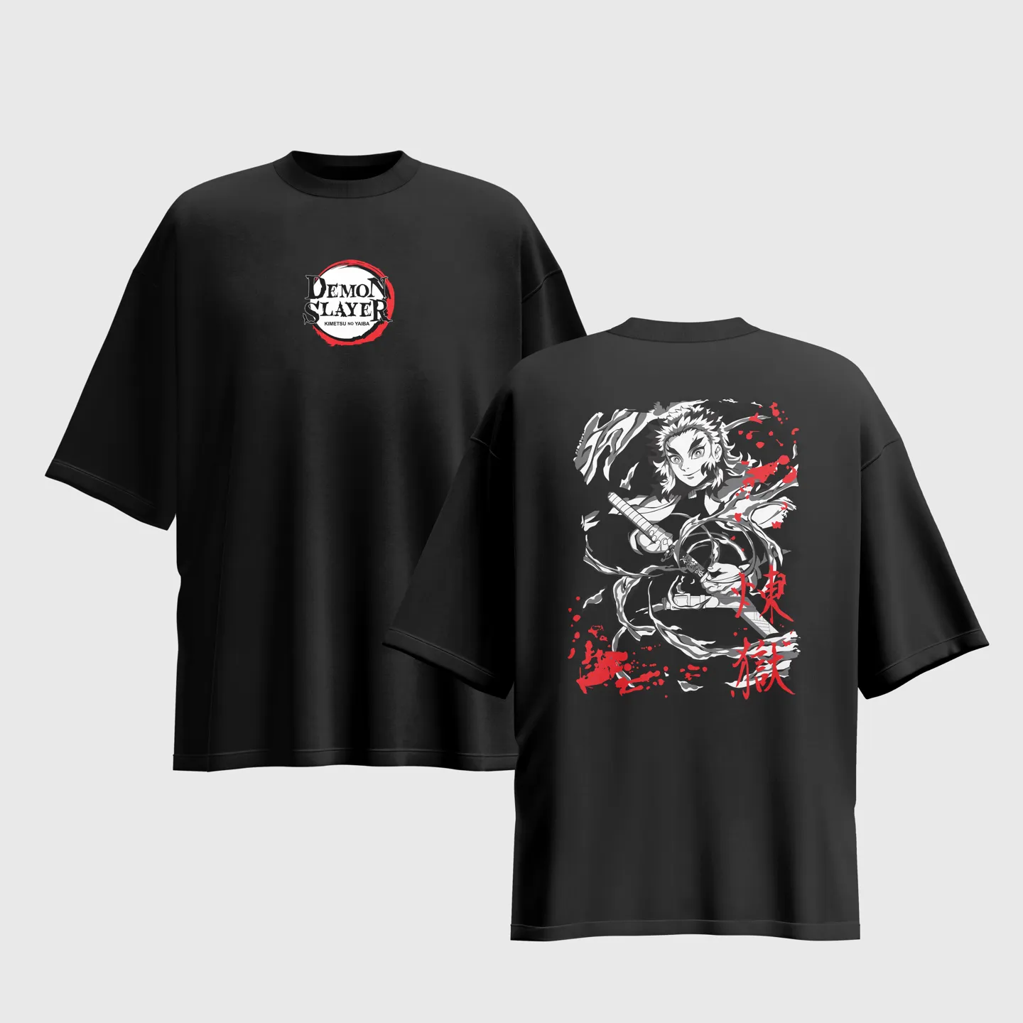 Demon Slayer Anime Graphic Printed Unisex Oversized T-shirt