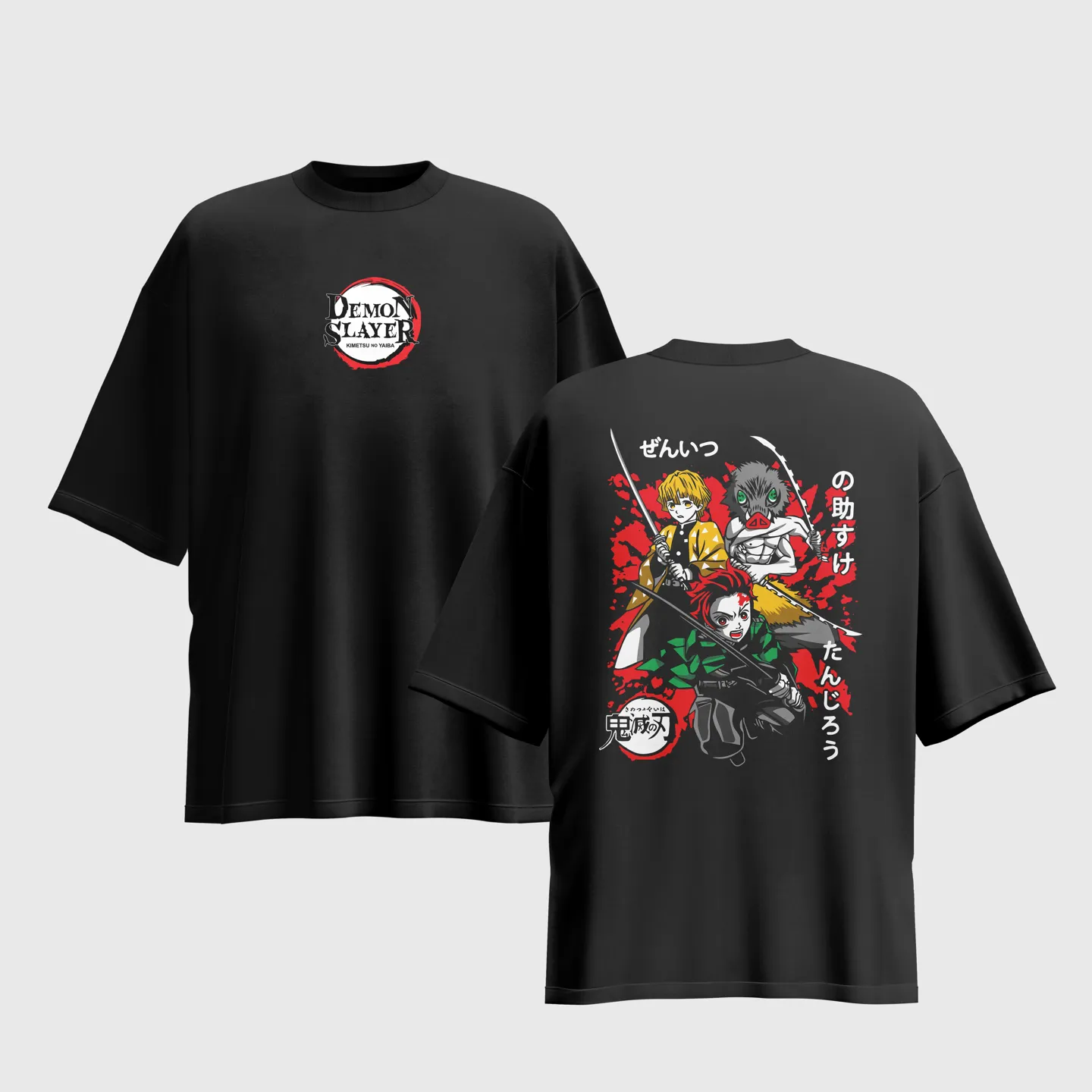 Demon Slayer Anime Graphic Printed Unisex Oversized T-shirt
