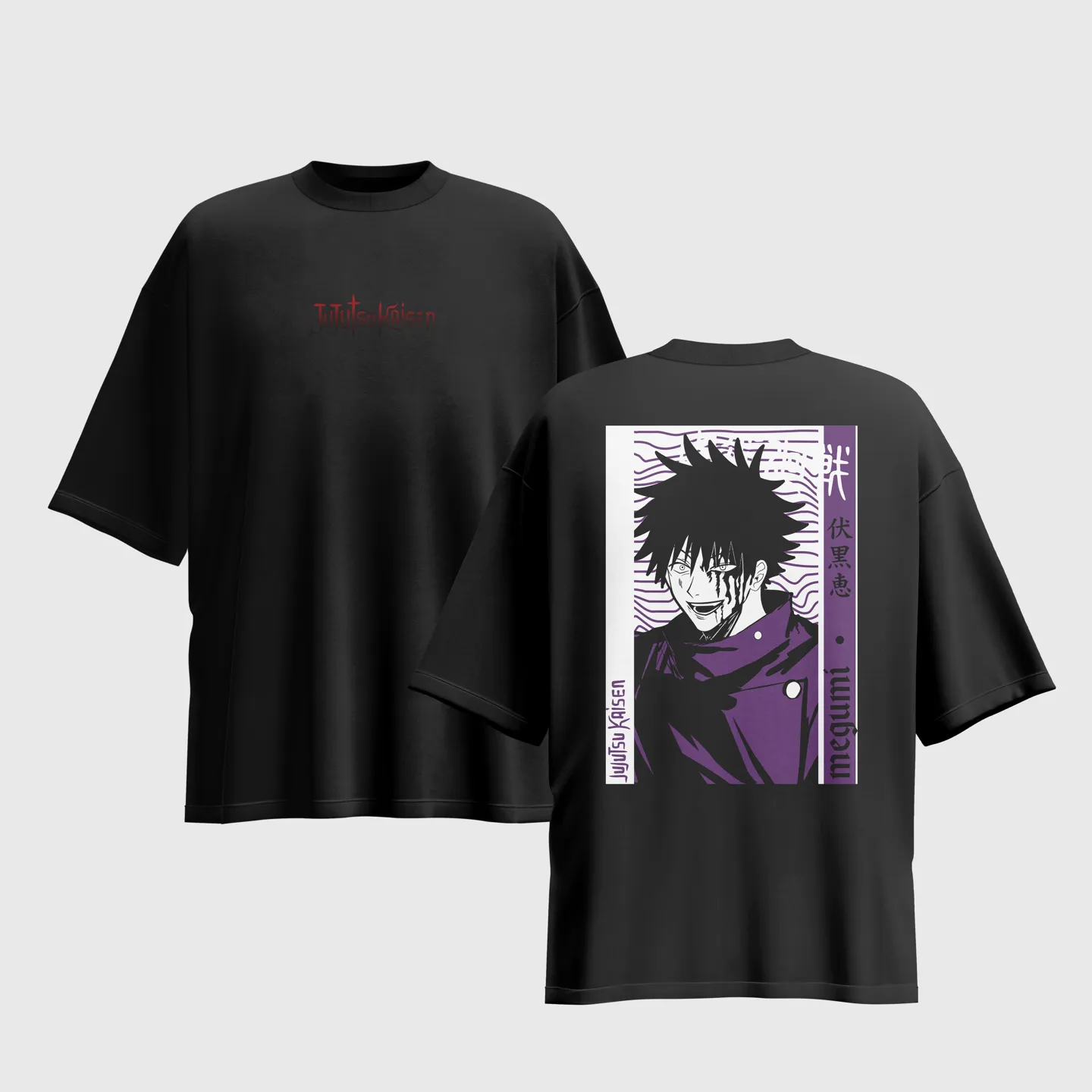 Jujutsu Kaisen Anime Graphic Printed Unisex Oversized T-shirt