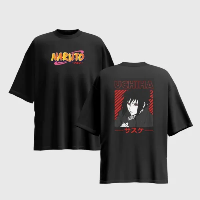 Naruto Anime Graphic Printed Unisex Oversized T-shirt