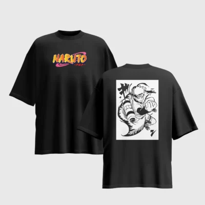 Naruto Anime Graphic Printed Unisex Oversized T-shirt