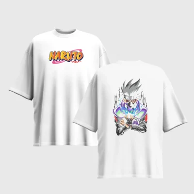 Naruto Anime Graphic Printed Unisex Oversized T-shirt