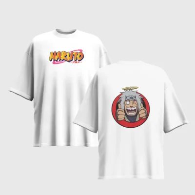 Naruto Anime Graphic Printed Unisex Oversized T-shirt