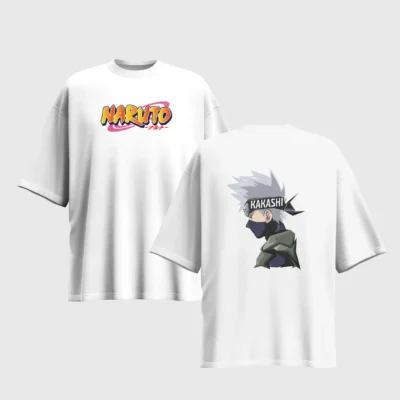 Naruto Anime Graphic Printed Unisex Oversized T-shirt