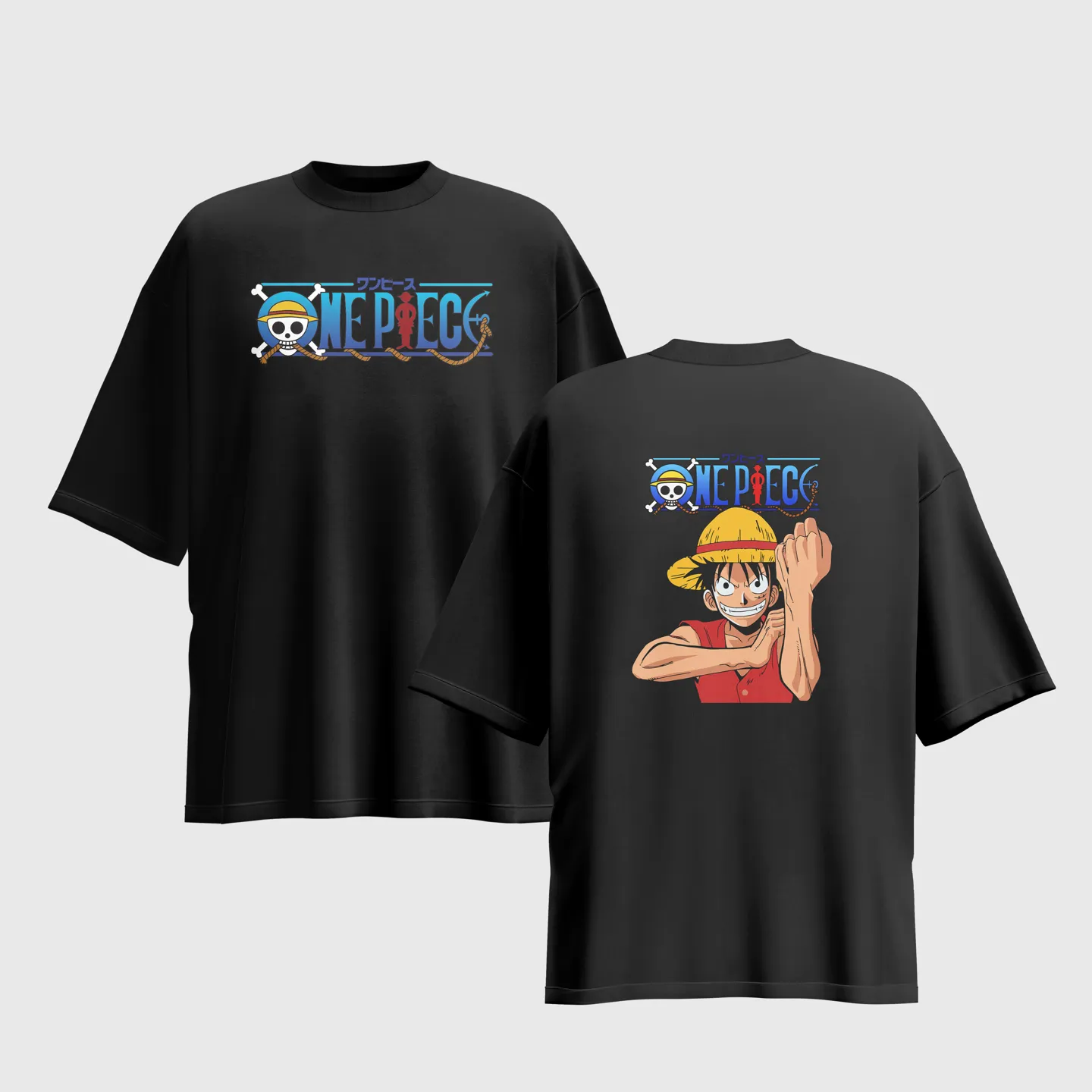 One Piece Anime Graphic Printed Unisex Oversized T-shirt