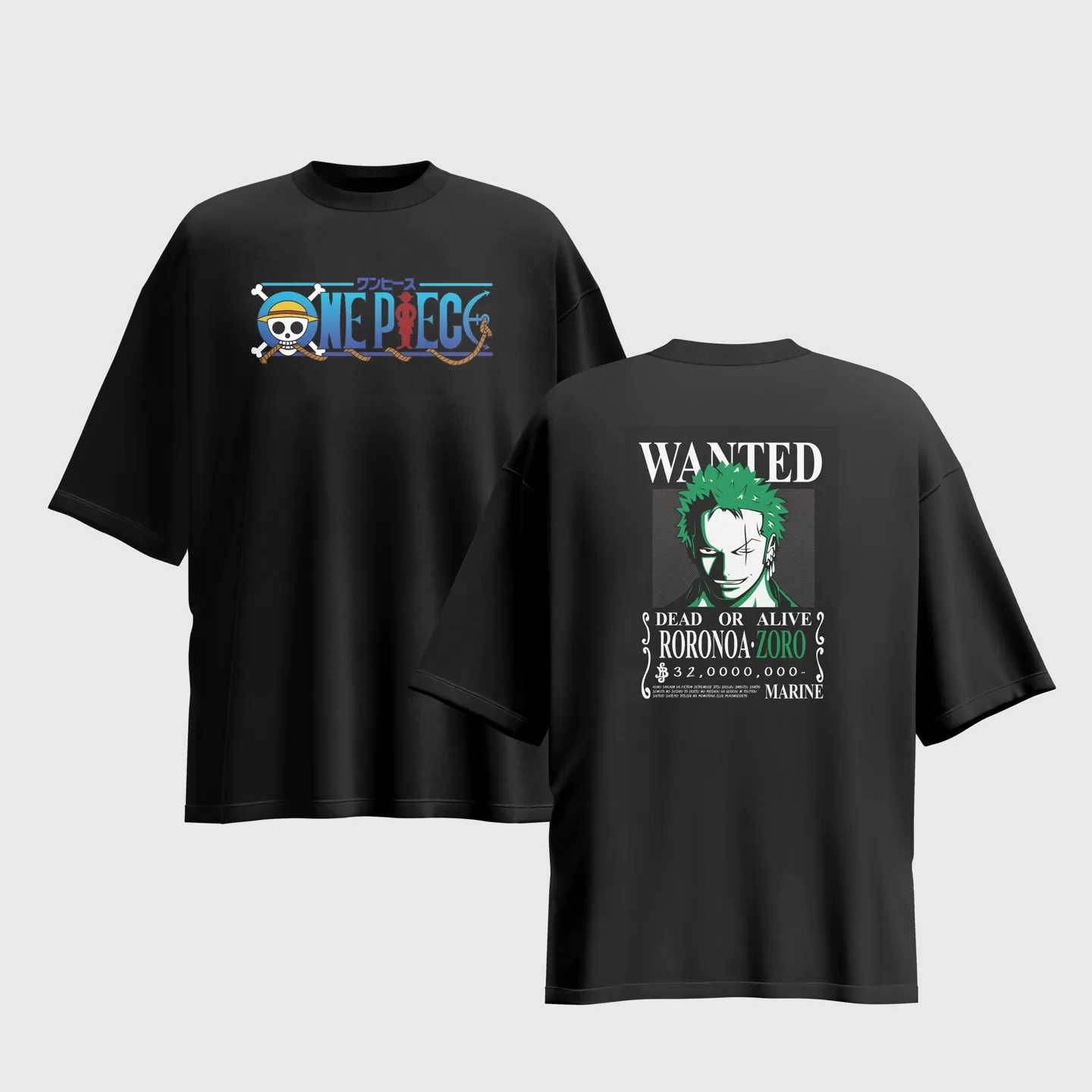 One Piece Anime Graphic Printed Unisex Oversized T-shirt