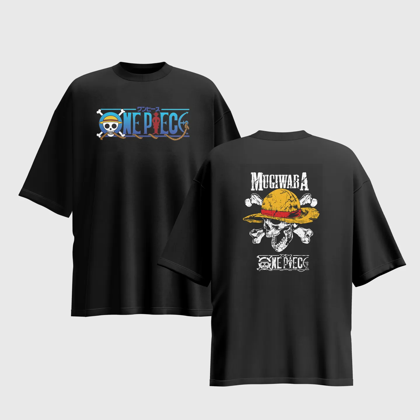 One Piece Anime Graphic Printed Unisex Oversized T-shirt