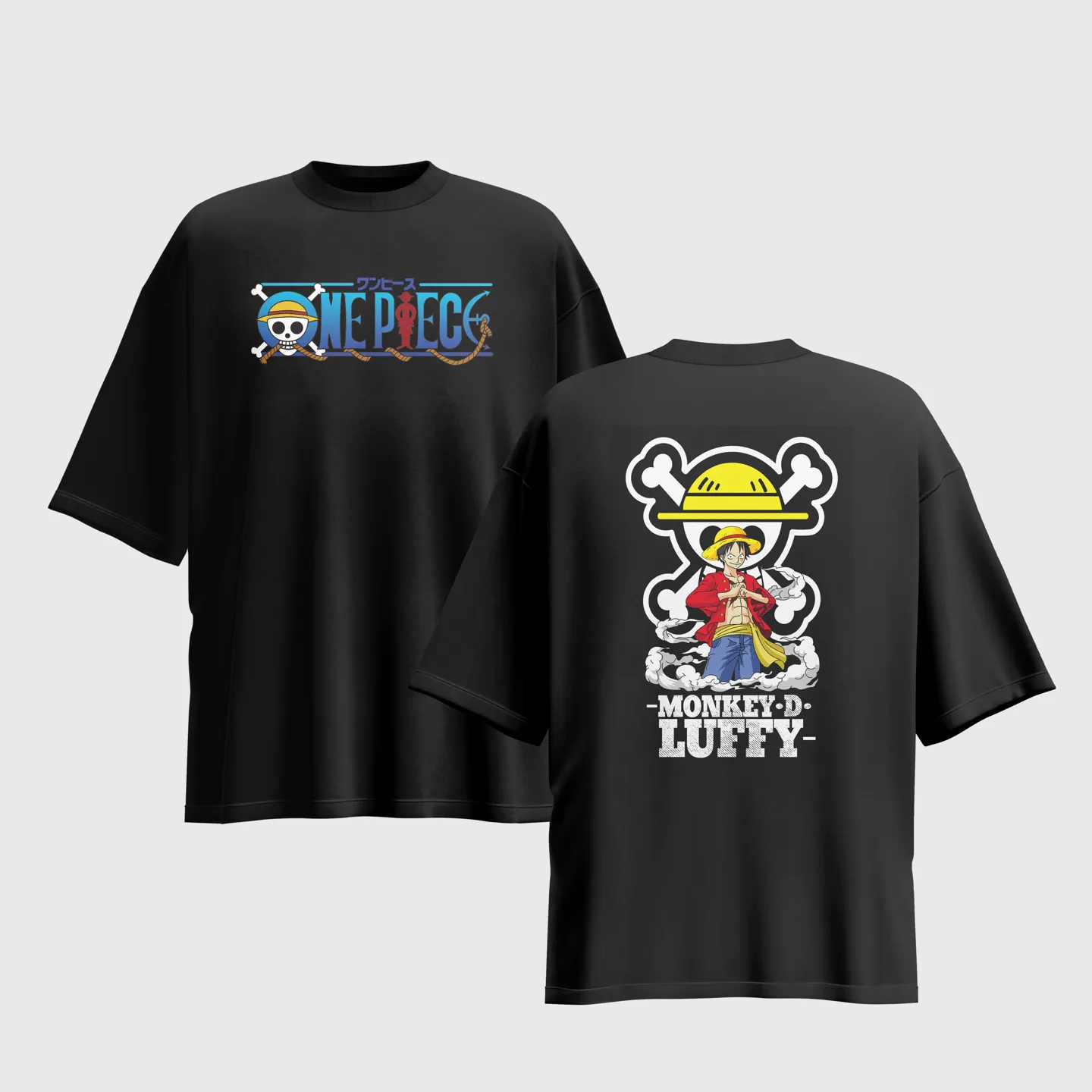 One Piece Anime Graphic Printed Unisex Oversized T-shirt
