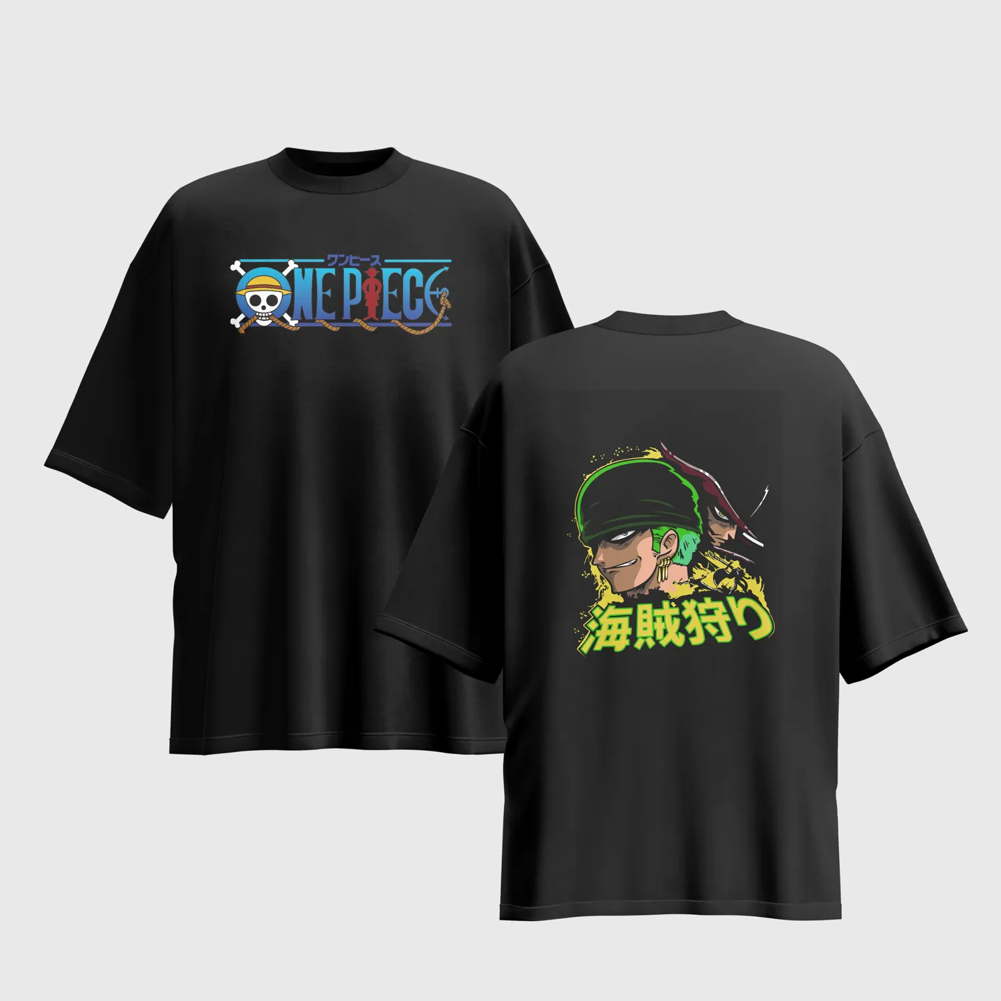 One Piece Anime Graphic Printed Unisex Oversized T-shirt