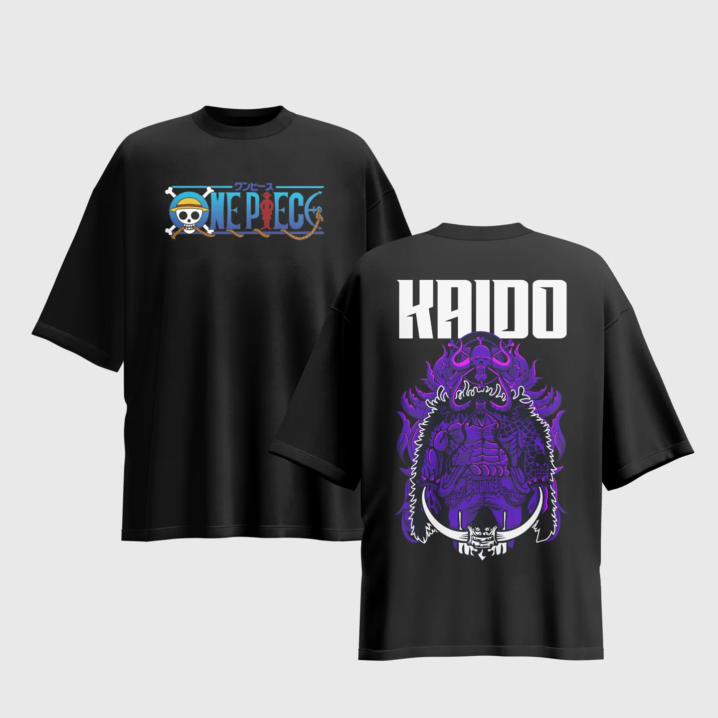 One Piece Anime Graphic Printed Unisex Oversized T-shirt