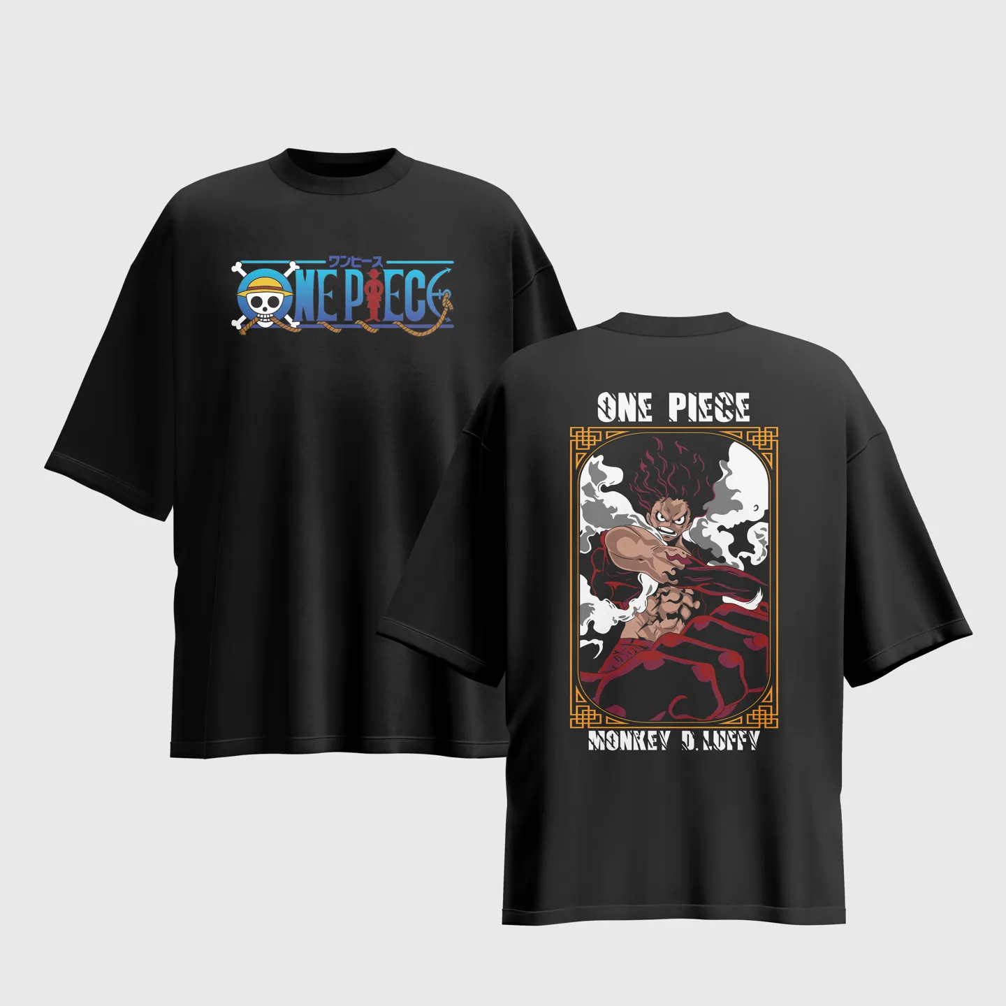 One Piece Anime Graphic Printed Unisex Oversized T-shirt