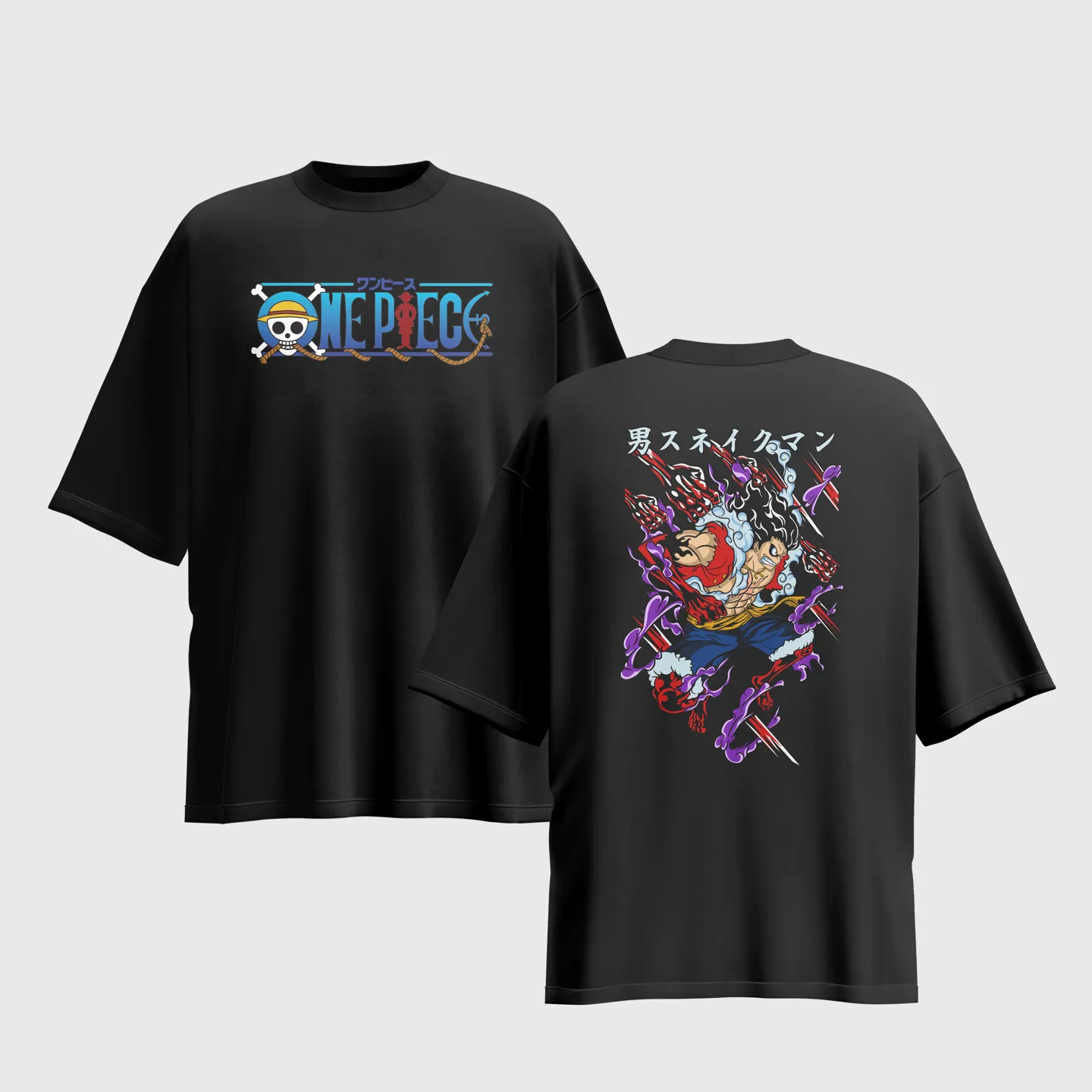 One Piece Anime Graphic Printed Unisex Oversized T-shirt