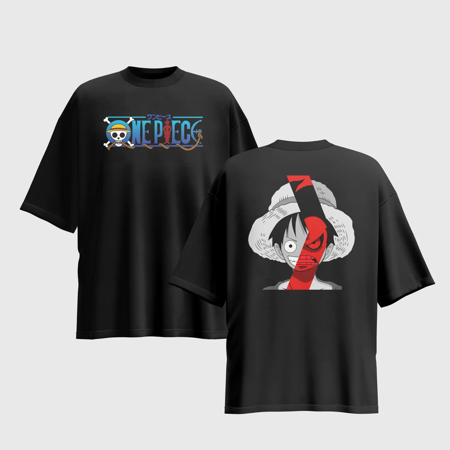 One Piece Anime Graphic Printed Unisex Oversized T-shirt