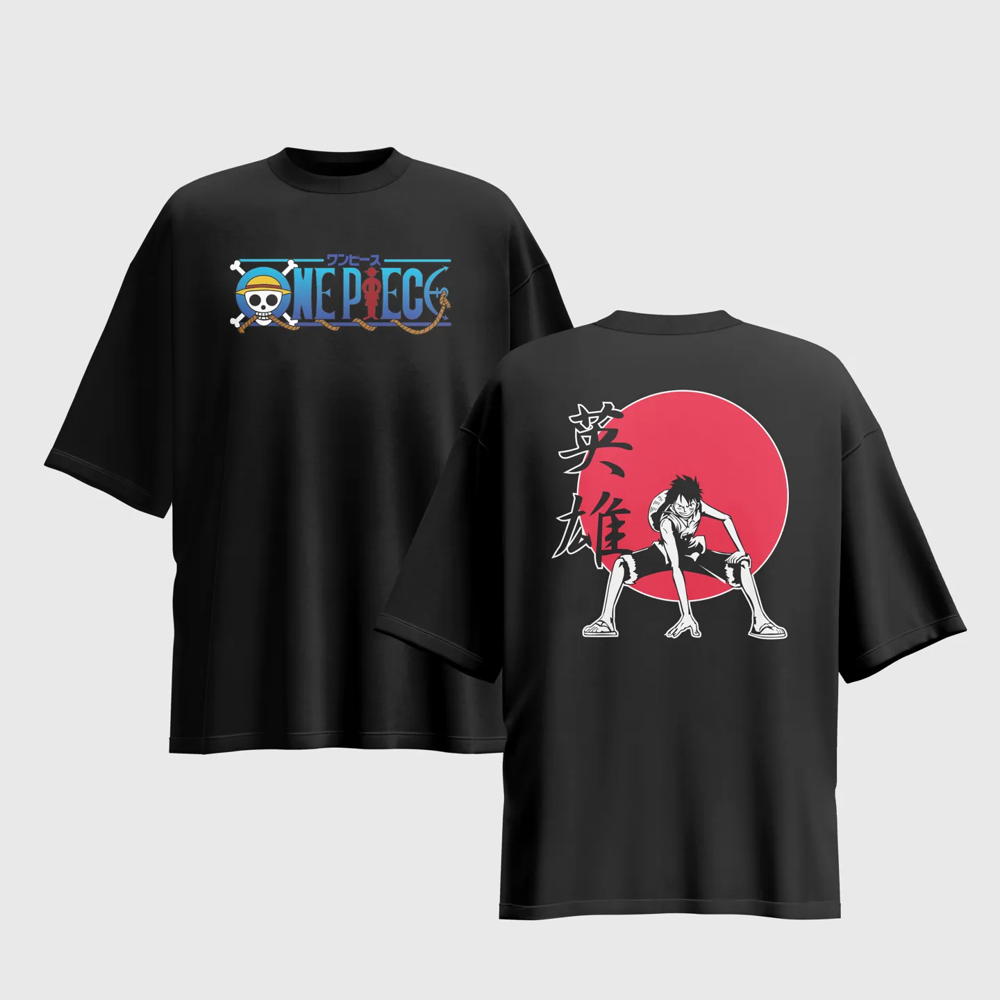 One Piece Anime Graphic Printed Unisex Oversized T-shirt