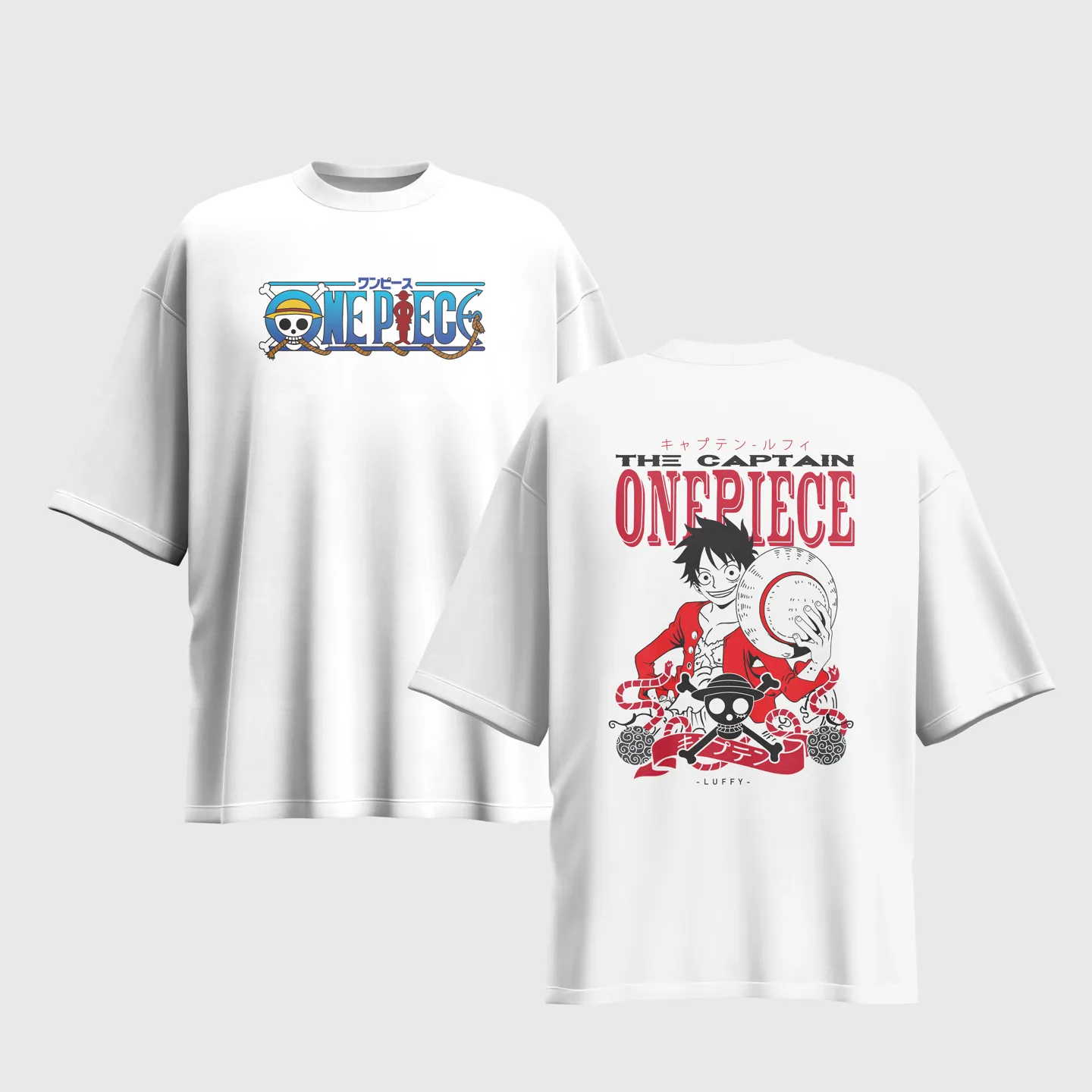 One Piece Anime Graphic Printed Unisex Oversized T-shirt