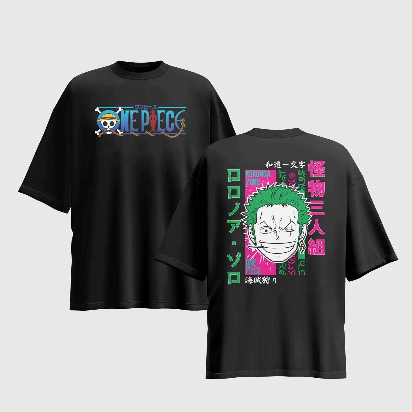 One Piece Anime Graphic Printed Unisex Oversized T-shirt