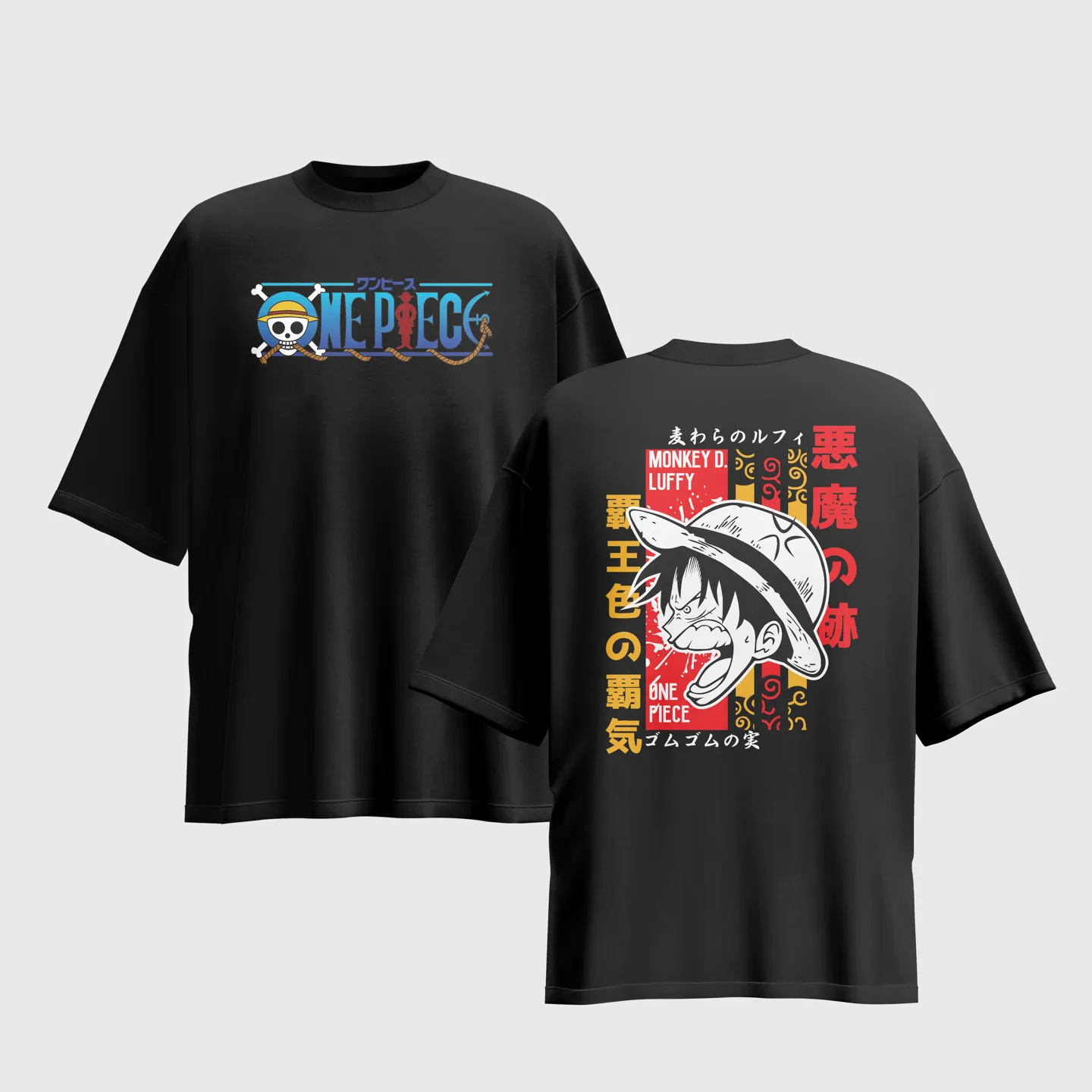 One Piece Anime Graphic Printed Unisex Oversized T-shirt