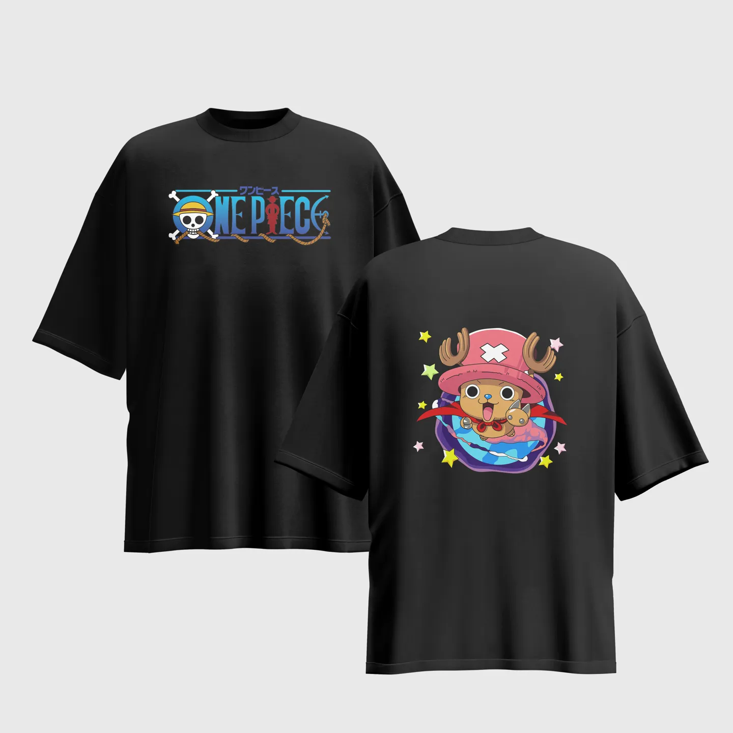 One Piece Anime Graphic Printed Unisex Oversized T-shirt