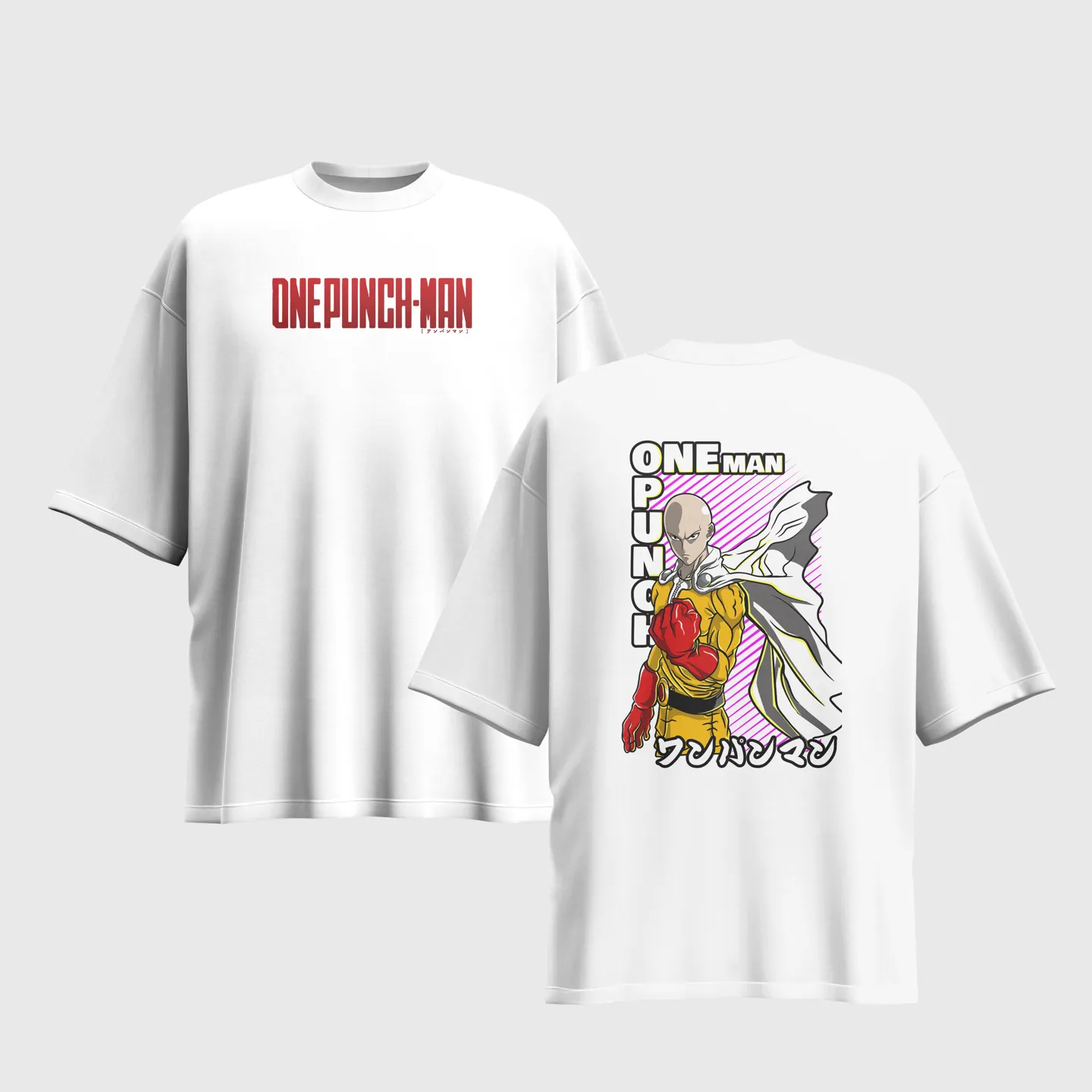 One-Punch Man Anime Graphic Printed Unisex Oversized T-shirt