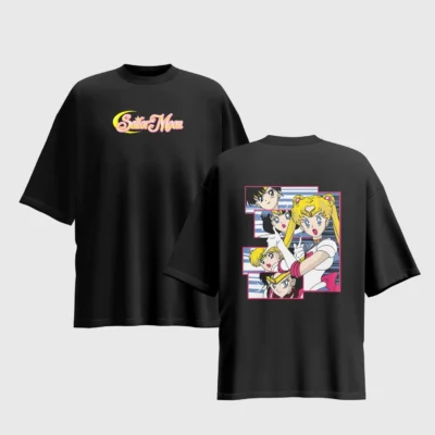 Sailor Moon Anime Graphic Printed Unisex Oversized T-shirt